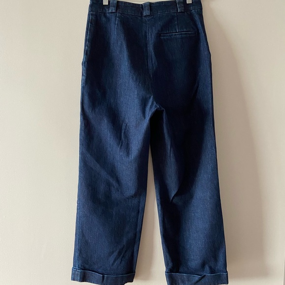 Theory Structured Denim Straight Cuff Pant - Picture 8 of 10